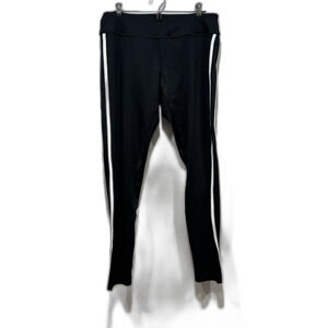 EXPCore Sweatpants Sportswear Black Stripe Slim Leg Leggings Women sz Large
